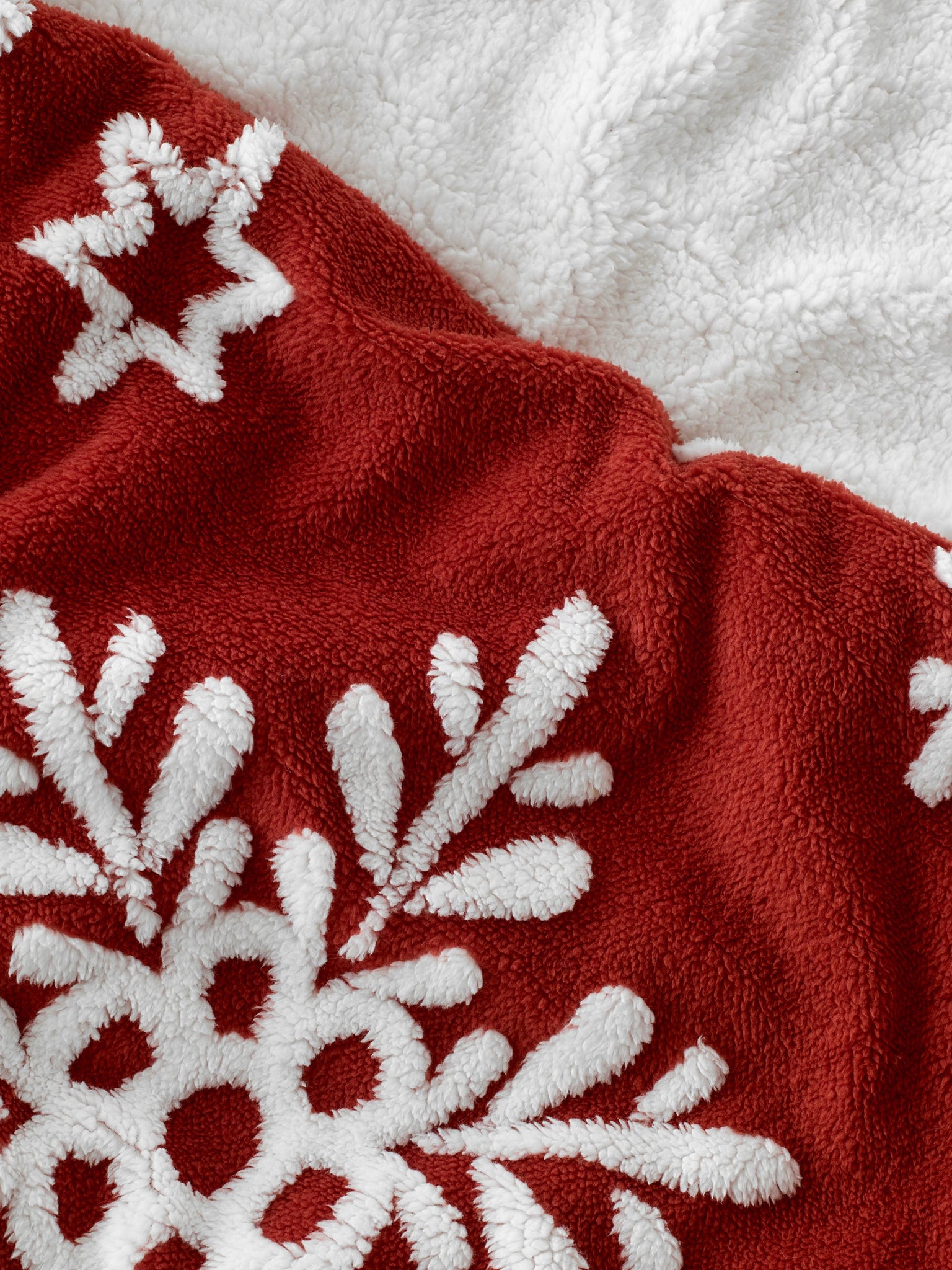 Plaid Cocoon des neiges - Rouge thumbnail 1