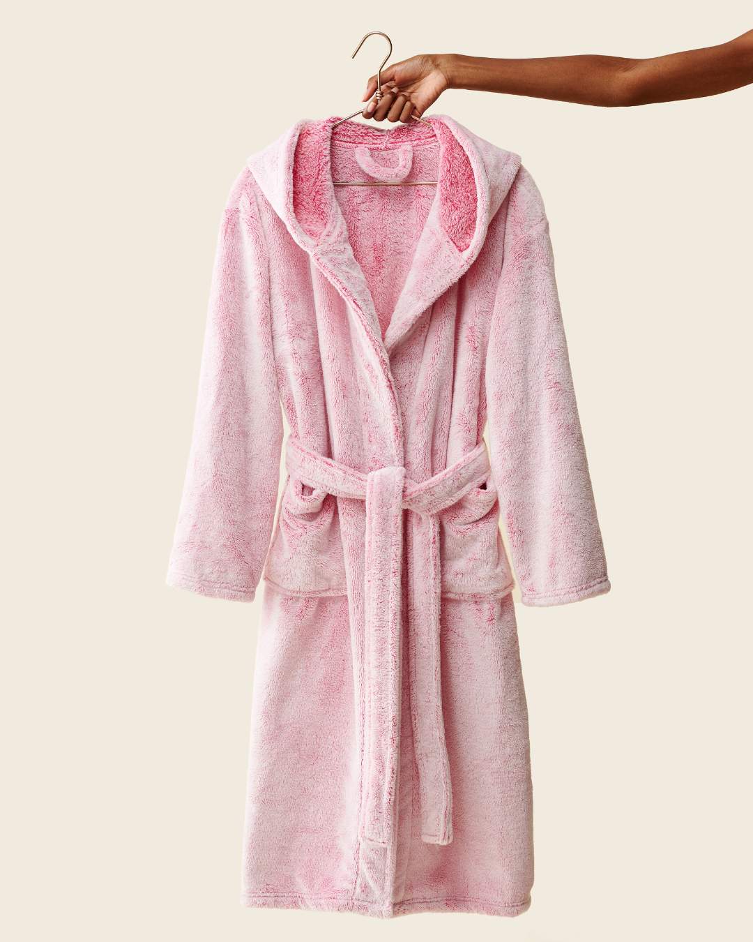 Peignoir polaire rose thumbnail 5