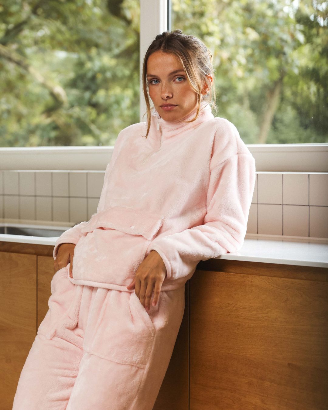 Pyjama polaire rose thumbnail 1