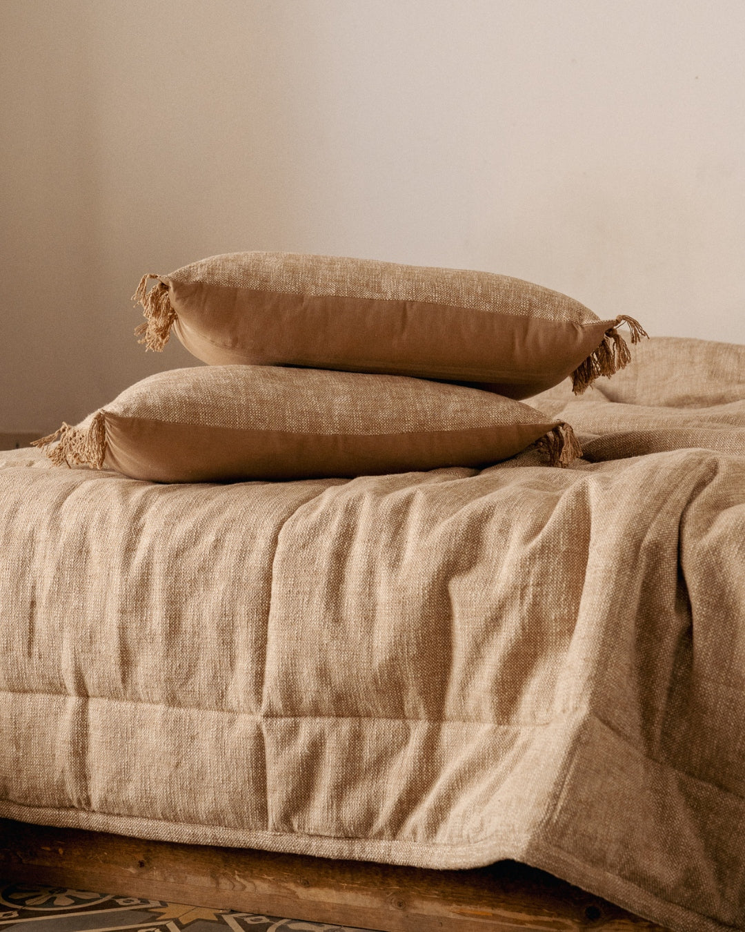 Coussin coton - Beige ou Indigo thumbnail 1