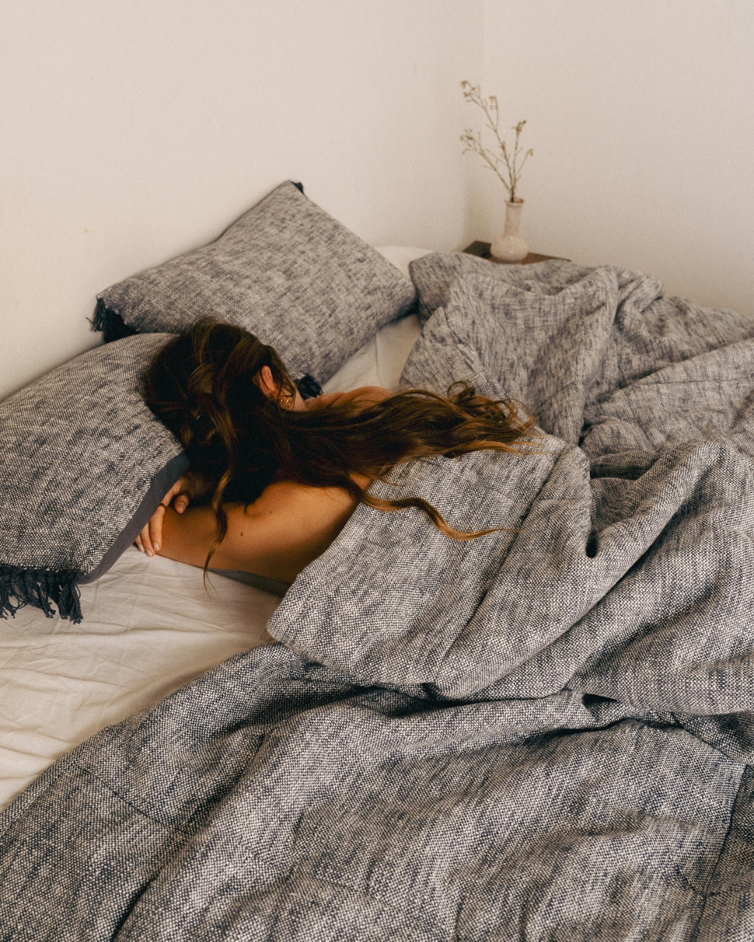 Coussin coton - Beige ou Indigo thumbnail 4