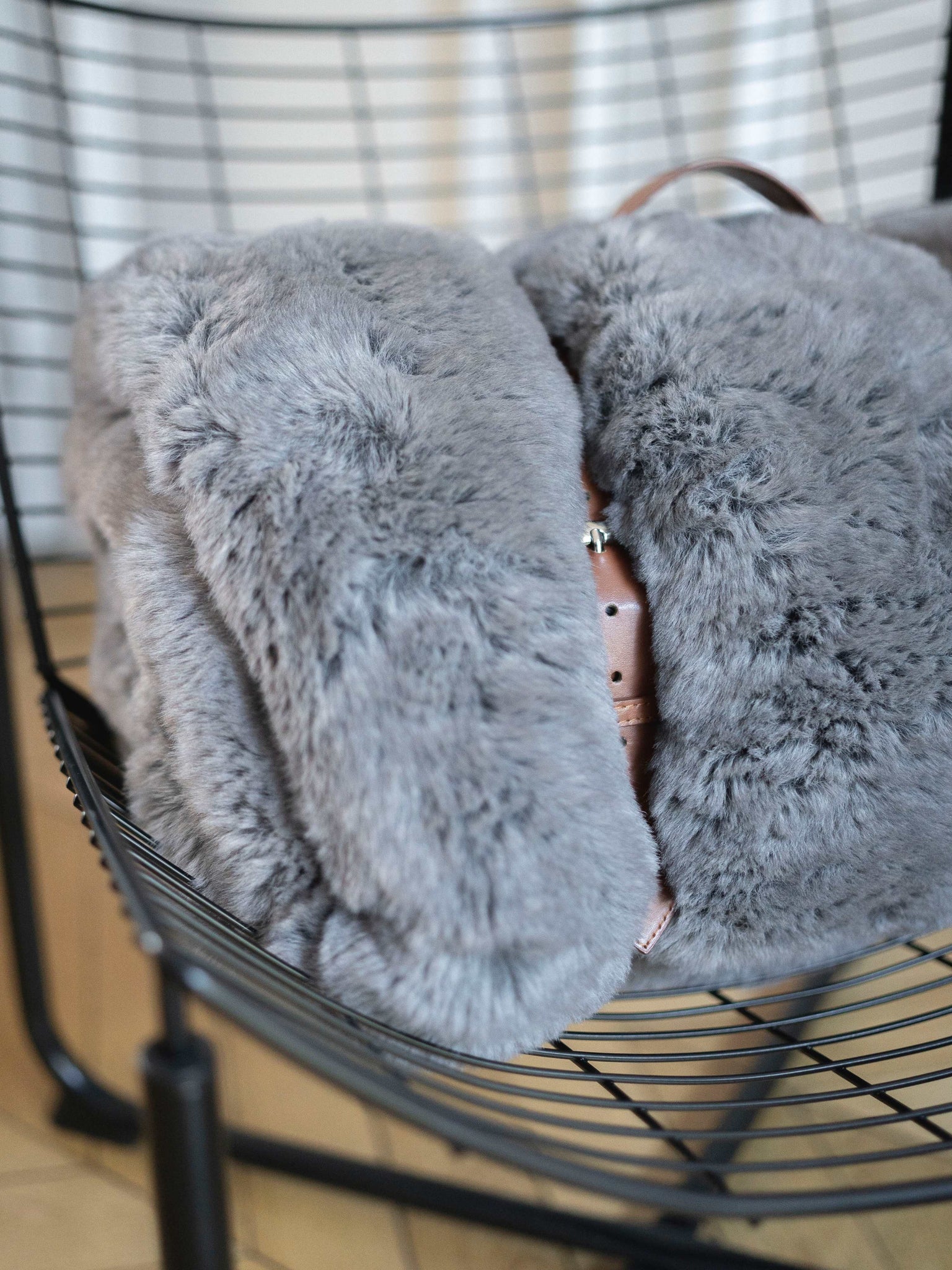 Plaid Fausse Fourrure Coyote thumbnail 4