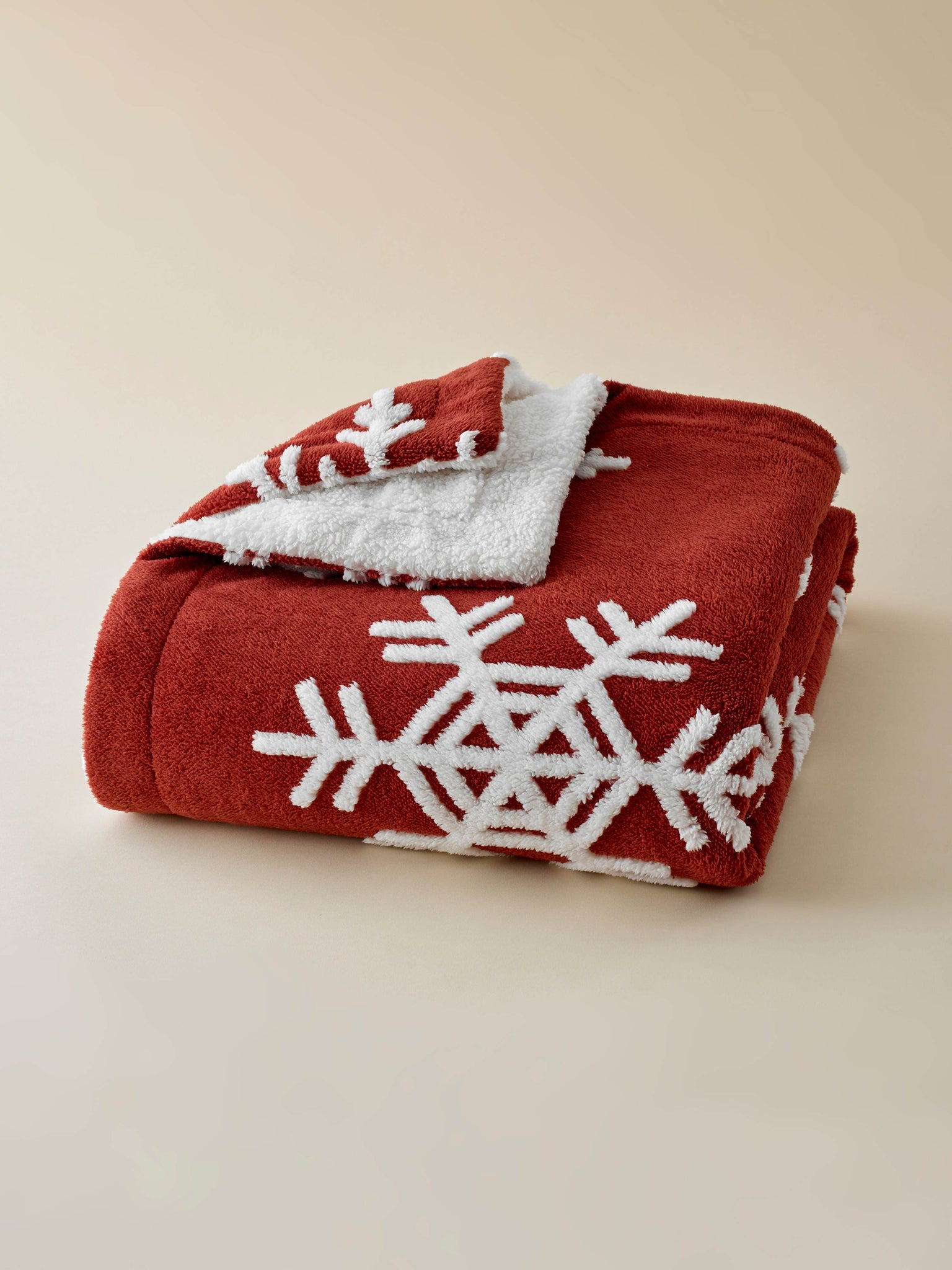 Plaid Cocoon des neiges - Rouge thumbnail 3