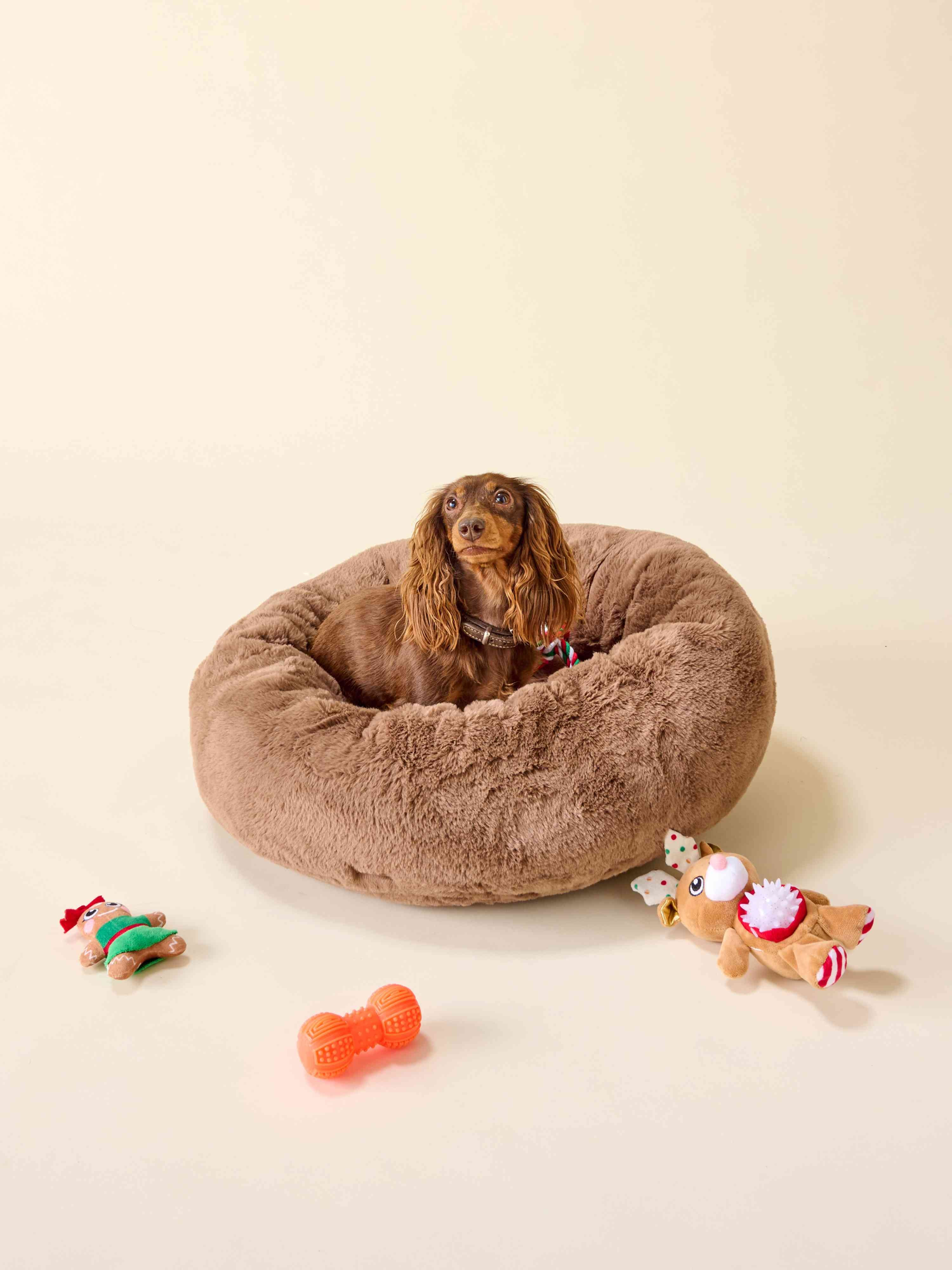 Panier pour chien - Fourrure Marron