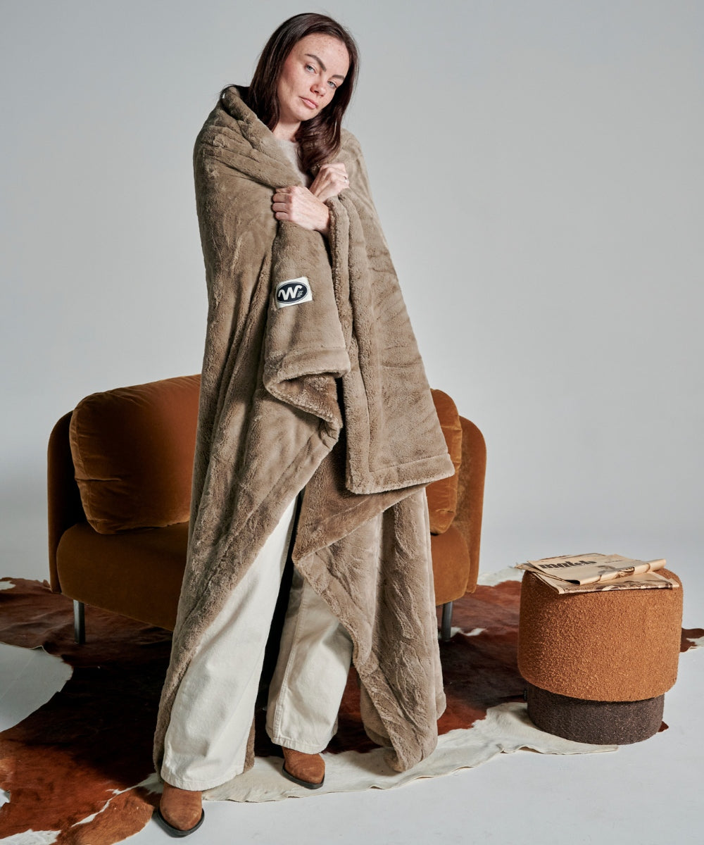 Plaid polaire - Tigre Taupe