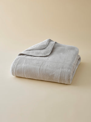 Plaid Cosy Bicolore gris clair thumbnail 4