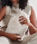 bouillotte fourrure galet blanc