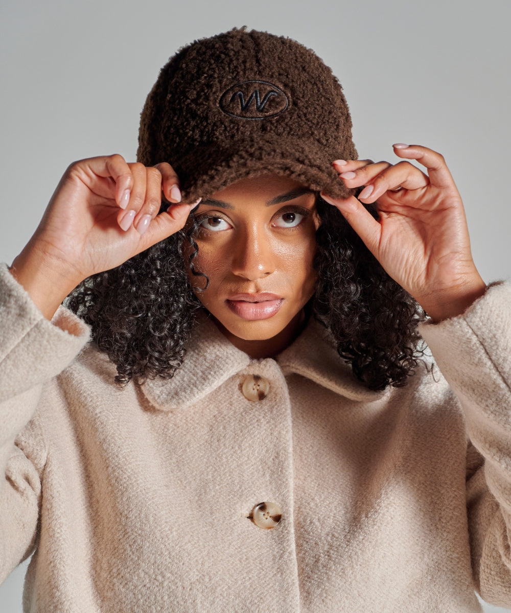 Casquette bouclette marron Waro