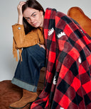 plaid polaire canadien rouge