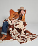 plaid polaire motif vache