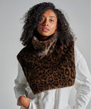 plastron fourrure leopard